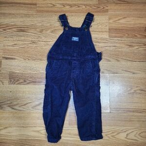 Osh Kosh Flannel Lined Plaid Corduroy Overalls 2t